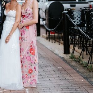 FOR LOVE & LEMONS Kaylee Maxi Dress In PInk Floral